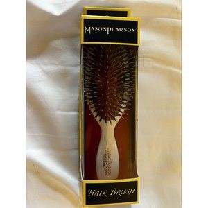 Mason Pearson Pocket Boar/Nylon Hair Brush White (BN4) NEW